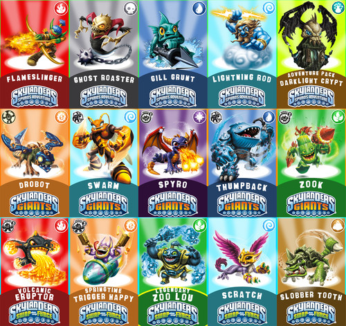 Skylanders encoded cards - encoded,
